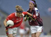 2 October 2005; Valerie Mulcahy, Cork, in action against Anne Marie McDonough, Galway. TG4 Ladies All-Ireland Senior Football Championship Final, Galway v Cork, Croke Park, Dublin. Picture credit: Damien Eagers / SPORTSFILE