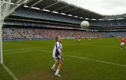 2 October 2005; Una Carroll, Galway goalkeeper watches the ball as Cork's Valerie Mulcahy scores a penalty. TG4 Ladies All-Ireland Senior Football Championship Final, Galway v Cork, Croke Park, Dublin. Picture credit: Damien Eagers / SPORTSFILE