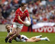 2 October 2005; Briege Corkery, Cork, takes the ball around Una Carroll, Galway goalkeeper to score a point. TG4 Ladies All-Ireland Senior Football Championship Final, Galway v Cork, Croke Park, Dublin. Picture credit: Damien Eagers / SPORTSFILE