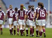 2 October 2005; Galway players during the pre-match parade. TG4 Ladies All-Ireland Senior Football Championship Final, Galway v Cork, Croke Park, Dublin. Picture credit: Damien Eagers / SPORTSFILE