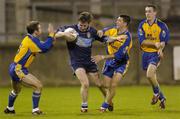 6 October 2005; Conor Connelly, St Judes, in action against Na Fianna players from left Enda McNulty, Senan Connell and Shay Cloherty. Dublin County Senior Football Semi-Final, Na Fianna v St Jude's, Parnell Park, Dublin. Picture credit: Damien Eagers / SPORTSFILE