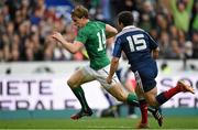 15 March 2014; Andrew Trimble, Ireland, runs in for his side's second try. RBS Six Nations Rugby Championship 2014, France v Ireland, Stade De France, Saint Denis, Paris, France. Picture credit: Stephen McCarthy / SPORTSFILE