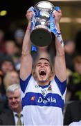17 March 2014; Shane Carthy, St Vincent's, lifts the Andy Merrigan Cup. AIB GAA Football All-Ireland Senior Club Championship Final, Castlebar Mitchels, Mayo, v St Vincent's, Dublin. Croke Park, Dublin. Picture credit: Stephen McCarthy / SPORTSFILE