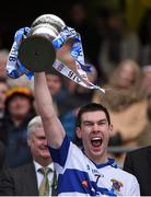 17 March 2014; Michael Concarr, St Vincent's, lifts the Andy Merrigan Cup. AIB GAA Football All-Ireland Senior Club Championship Final, Castlebar Mitchels, Mayo, v St Vincent's, Dublin. Croke Park, Dublin. Picture credit: Stephen McCarthy / SPORTSFILE