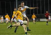19 March 2014; Bryan McMahon, Meath, in action against Joe Maher, Offaly. Cadbury Leinster GAA Football U21 Championship, Semi-Final, Offaly v Meath, Parnell Park, Dublin. Picture credit: Des Foley / SPORTSFILE