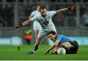 8 March 2014; Michael Fitzsimons, Dublin, in action against Darroch Mulhall, Kildare. Allianz Football League, Division 1, Round 4, Dublin v Kildare, Croke Park, Dublin. Picture credit: Piaras Ó Mídheach / SPORTSFILE