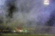 21 March 2014;, Shamrock Rovers supporters before the start of the game. Airtricity League Premier Division, Bohemians v Shamrock Rovers, Dalymount Park, Dublin. Picture credit: David Maher / SPORTSFILE