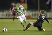 21 March 2014; Gary McCabe, Shamrock Rovers, in action against Ryan McEvoy, Bohemians. Airtricity League Premier Division, Bohemians v Shamrock Rovers, Dalymount Park, Dublin. Picture credit: David Maher / SPORTSFILE