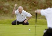 15 September 2005; Michael Tracey, Castletroy Golf Club, lines up a putt on the 7th during the Bulmers Pierce Purcell Shield Semi-Final. Bulmers Cups and Shields Finals, Rosslare Golf Club, Rosslare, Wexford. Picture credit; Ray McManus / SPORTSFILE