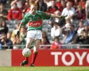 25 September 2005; Ronan O'Boyle, Mayo minor. ESB All-Ireland Minor Football Championship Final, Mayo v Down, Croke Park, Dublin. Picture credit; Ray McManus / SPORTSFILE *** Local Caption *** Any photograph taken by SPORTSFILE during, or in connection with, the 2005 ESB All-Ireland Minor Football Final which displays GAA logos or contains an image or part of an image of any GAA intellectual property, or, which contains images of a GAA player/players in their playing uniforms, may only be used for editorial and non-advertising purposes.  Use of photographs for advertising, as posters or for purchase separately is strictly prohibited unless prior written approval has been obtained from the Gaelic Athletic Association.