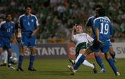 8 October 2005;Stephen Elliott, Republic of Ireland, shoots to score his sides first goal. FIFA 2006 World Cup Qualifier, Group 4, Cyprus v Republic of Ireland, GSP Stadium, Nicosia, Cyprus. Picture credit: David Maher / SPORTSFILE