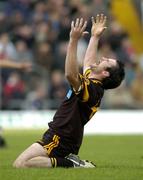 9 October 2005; David Gallagher, Dunboyne, celebrates at the end of the game. Meath County Senior Football Final, Dunboyne v Blackhall Gaels, Pairc Tailteann, Navan, Co. Meath. Picture credit: Matt Browne / SPORTSFILE