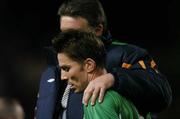 12 October 2005; A dejected Matt Holland, Republic of Ireland  at the end of the game. FIFA 2006 World Cup Qualifier, Group 4, Republic of Ireland v Switzerland, Lansdowne Road, Dublin. Picture credit: David Maher / SPORTSFILE