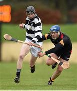 22 March 2014; Kevin Blanchfield, St Kieran’s College, in action against Michael Casey, Ard Scoil Rís. Masita GAA All-Ireland Post Primary Schools Croke Cup Senior A Hurling Semi-Final, Ard Scoil Rís, Limerick v St Kieran’s College, Kilkenny. J.K. Brackens GAA Club, Templemore, Co. Tipperary. Picture credit: Barry Cregg / SPORTSFILE