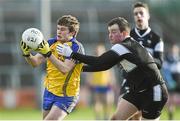 22 March 2014; Kevin Finn, Roscommon, in action against Barry Walsh, Sligo. Cadbury Connacht GAA Football U21 Championship, Semi-Final, Sligo v Roscommon, Markievicz Park, Sligo. Picture credit: Ramsey Cardy / SPORTSFILE