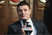 22 March 2014; Former Ireland Rugby International Brian O'Driscoll speaking during a press conference prior to him being awarded the Freedom of the City of Dublin. Mansion House, Dublin. Picture credit: Matt Browne / SPORTSFILE