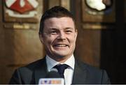 22 March 2014; Former Ireland Rugby International Brian O'Driscoll speaking during a press conference prior to him being awarded the Freedom of the City of Dublin. Mansion House, Dublin. Picture credit: Matt Browne / SPORTSFILE