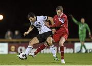 22 March 2014; Patrick Hoban, Dundalk, in action against Jeff Henderson, Sligo Rovers. Airtricity League Premier Division, Sligo Rovers v Dundalk, The Showgrounds, Sligo. Picture credit: Ramsey Cardy / SPORTSFILE