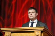 22 March 2014; Former Ireland Rugby International Brian O'Driscoll during a speech after receiving the Freedom of the City of Dublin. Mansion House, Dublin. Picture credit: Matt Browne / SPORTSFILE