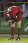 22 March 2014; Evan McMillan, Sligo Rovers, is dejected after conceding an injury time winning goal. Airtricity League Premier Division, Sligo Rovers v Dundalk, The Showgrounds, Sligo. Picture credit: Ramsey Cardy / SPORTSFILE