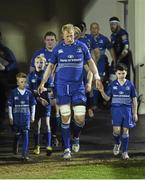 21 March 2014; Leinster captain Leo Cullen with mascots, from left, Jackson Murphy, Barry Grenham and Jack Nolan. Celtic League 2013/14, Round 17, Leinster v Zebre, RDS, Ballsbridge, Dublin. Picture credit: Stephen McCarthy / SPORTSFILE