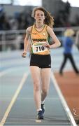 22 March 2014; Shannon O'Grady, Shannon A.C., in action during the U18 Girls Race Walking event. Woodie’s DIY Juvenile Indoor Track and Field Championships, Athlone Institute of Technology Arena, Athlone, Co. Westmeath. Picture credit: Pat Murphy / SPORTSFILE