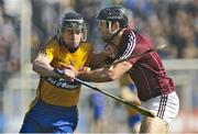 23 March 2014; Tony Kelly, Clare, in action against David Collins, Galway. Allianz Hurling League Division 1A Round 5, Clare v Galway, Cusack Park, Ennis, Co. Clare. Picture credit: Ray Ryan / SPORTSFILE