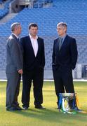 13 October 2005; Provincial managers, from left, Brian McEniff, Ulster, John O'Mahoney, Connacht, and Val Andrews, Leinster, at the launch of the M Donnelly Interprovincial Championship 2005. Croke Park, Dublin. Picture credit: Brian Lawless / SPORTSFILE