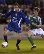 14 October 2005; Colm Heffernan, Waterford Utd, in action against Robbie Dunne, Bray Wanderers. eircom League, Premier Division, Bray Wanderers v Waterford Utd, Carlisle Grounds, Bray, Co. Wicklow. Picture credit: Matt Browne / SPORTSFILE