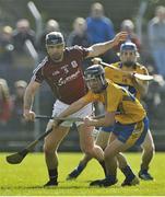 23 March 2014; David Reidy, Clare, in action against David Collins, Galway. Allianz Hurling League Division 1A Round 5, Clare v Galway, Cusack Park, Ennis, Co. Clare. Picture credit: Ray Ryan / SPORTSFILE