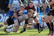 23 March 2014; Kieran Marmion, Connacht, is tackled by Lewis Evans, Newport Gwent Dragons. Celtic League 2013/14 Round 17, Newport Gwent Dragons v Connacht, Rodney Parade, Newport, Wales. Picture credit: Steve Pope / SPORTSFILE