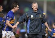 23 March 2014; Tipperary manager Eamon O'Shea and Conor O'Mahony following their side's victory. Allianz Hurling League Division 1A Round 5, Tipperary v Dublin. Semple Stadium, Thurles, Co. Tipperary. Picture credit: Stephen McCarthy / SPORTSFILE