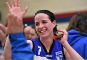 23 March 2014; Niamh Dwyer, Team Montenotte Hotel, is congratulated by supporters after the game. Basketball Ireland Women’s Premier League Final, UL Huskies, Limerick v Team Montenotte Hotel, Cork, Neptune Stadium, Cork. Picture credit: Brendan Moran / SPORTSFILE