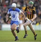 23 March 2014; Stephen Molumphy, Waterford, in action against Joey Holden, Kilkenny. Allianz Hurling League, Division 1A, Round 5, Kilkenny v Waterford, Nowlan Park, Kilkenny. Picture credit: Des Foley / SPORTSFILE