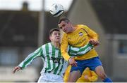 23 March 2014; Barry Dillon, Carew Park FC, in action against Russell Quirke, St Michael's FC. FAI Junior Cup, Quarter-Final, Carew Park FC v St Michaels FC, Carew Park, Limerick. Picture credit: Diarmuid Greene / SPORTSFILE