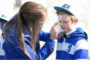 23 March 2014; Supporters have their face painted ahead of the game. Beauchamps Leinster Schools Junior Cup Final, Blackrock College v Belvedere College, Tallaght Stadium, Tallaght, Dublin. Picture credit: Ramsey Cardy / SPORTSFILE