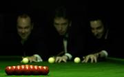 18 October 2005; Fergal O'Brien, left, Ken Doherty and Michael Judge, right, at the launch of the The Irish Professional Snooker Championship which will take place for the first time in 12 years. Sponsored by VCPoker.ie, the Championship will take place in the Spawell Club in Templeogue in Dublin. The competition gets under way on Saturday October 22nd with the final taking place on Wednesday October 26th. Spawell Club, Templogue, Dublin. Picture credit: Brendan Moran / SPORTSFILE