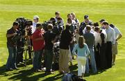 20 October 2005; Nineteen year old Kepler Bradley speaking to reporters after the Australia team training, in advance of the Fosters International Rules game between Australia and Ireland, Subiaco Oval, Perth, Western Australia. Picture credit; Ray McManus / SPORTSFILE