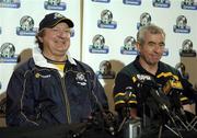 20 October 2005; Managers Kevin Sheedy, left, and Pete McGrath during the final Press Conference advance of the Fosters International Rules game between Australia and Ireland, Sheraton Perth Hotel, Adelaide Terrace, Perth, Western Australia. Picture credit; Ray McManus / SPORTSFILE