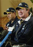 20 October 2005; Manager Kevin Sheedy and Captain Andrew McLeod, left, during the final Press Conference advance of the Fosters International Rules game between Australia and Ireland, Sheraton Perth Hotel, Adelaide Terrace, Perth, Western Australia. Picture credit; Ray McManus / SPORTSFILE