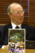 21 October 2005; Former Republic of Ireland Jack Charlton speaking to journalists at the launch of a DVD entitled &quot;Jack Charlton - The Irish Years&quot; at the Burlington Hotel, Dublin. Picture credit: Brendan Moran / SPORTSFILE