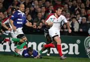 21 October 2005; James Topping, Ulster, runs for the line in action against Benetton Treviso. Heineken Cup 2005-2006, Pool 4, Ulster v Benetton Treviso, Ravenhill, Belfast. Picture credit: Oliver McVeigh / SPORTSFILE *** Local Caption *** Friday 21st October 2005  James Topping goes for the line Ulster V Benetton Treviso Heinekin European Cup Pool 4 at Ravenhill Park, Belfast .  Picture Credit-Olliver Mc Veigh