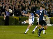 22 October 2005; Chris Malone, Bath, kicks over a drop goal against Leinster. Heineken Cup 2005-2006, Pool 5, Round 1, Leinster v Bath. RDS, Ballsbridge, Dublin. Picture credit: Matt Browne / SPORTSFILE