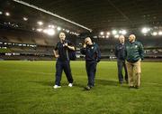 26 October 2005; Mickey Linden, Pete McGrath, Larry Tompkins and Mickey Whelan after a light training in advance of the 2nd Fosters International Rules game between Australia and Ireland, Telstra Dome, Melbourne, Australia. Picture credit; Ray McManus / SPORTSFILE