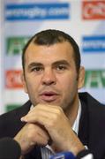 26 October 2005; Leinster Head coach Michael Cheika speaking during a Leinster Rugby press conference. RDS, Ballsbridge, Dublin. Picture credit: Matt Browne / SPORTSFILE