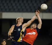 27 October 2005; Ryan O'Keefe and Brent Moloney during Australia's final training session in advance of the 2nd Fosters International Rules game between Australia and Ireland, Telstra Dome, Melbourne, Australia. Picture credit; Ray McManus / SPORTSFILE