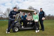25 March 2014; In attendance at the  launch of AIG Ireland’s partnership with the Golfing Union of Ireland and Irish Ladies Golf Union are, from left, Dublin hurler Joey Boland, former Munster and All Black Doug Howlett, golfer Shane Lowry, golfer Olivia Mehaffey and Dublin footballer Bernard Brogan. AIG Ireland, the Golfing Union of Ireland and Irish Ladies Golf Union today announced details of a partnership that will see the leading international insurance organisation continue its support of amateur men’s and women’s golf throughout the country. The announcement marks the extension of AIG Ireland’s 16 year association with the GUI and strengthens the organisations links to the ILGU. Carton House, Maynooth, Co. Kildare. Picture credit: Brendan Moran / SPORTSFILE