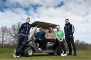 25 March 2014; In attendance at the  launch of AIG Ireland’s partnership with the Golfing Union of Ireland and Irish Ladies Golf Union are, from left, Dublin hurler Joey Boland, former Munster and All Black Doug Howlett, golfer Shane Lowry, golfer Olivia Mehaffey and Dublin footballer Bernard Brogan. AIG Ireland, the Golfing Union of Ireland and Irish Ladies Golf Union today announced details of a partnership that will see the leading international insurance organisation continue its support of amateur men’s and women’s golf throughout the country. The announcement marks the extension of AIG Ireland’s 16 year association with the GUI and strengthens the organisations links to the ILGU. Carton House, Maynooth, Co. Kildare. Picture credit: Brendan Moran / SPORTSFILE