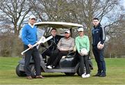 25 March 2014; In attendance at the  launch of AIG Ireland’s partnership with the Golfing Union of Ireland and Irish Ladies Golf Union are, from left, former Munster and All Black Doug Howlett, Dublin hurler Joey Boland, golfer Shane Lowry, golfer Olivia Mehaffey and Dublin footballer Bernard Brogan. AIG Ireland, the Golfing Union of Ireland and Irish Ladies Golf Union today announced details of a partnership that will see the leading international insurance organisation continue its support of amateur men’s and women’s golf throughout the country. The announcement marks the extension of AIG Ireland’s 16 year association with the GUI and strengthens the organisations links to the ILGU. Carton House, Maynooth, Co. Kildare. Picture credit: Brendan Moran / SPORTSFILE