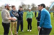25 March 2014; In attendance at the  launch of AIG Ireland’s partnership with the Golfing Union of Ireland and Irish Ladies Golf Union are, from left, golfer Shane Lowry, skills coach Tomas Quinn, Dublin footballer Bernard Brogan, golfer Olivia Mehaffey, Dublin hurler Joey Boland and former Munster and All Black Doug Howlett. AIG Ireland, the Golfing Union of Ireland and Irish Ladies Golf Union today announced details of a partnership that will see the leading international insurance organisation continue its support of amateur men’s and women’s golf throughout the country. The announcement marks the extension of AIG Ireland’s 16 year association with the GUI and strengthens the organisations links to the ILGU. Carton House, Maynooth, Co. Kildare. Picture credit: Brendan Moran / SPORTSFILE